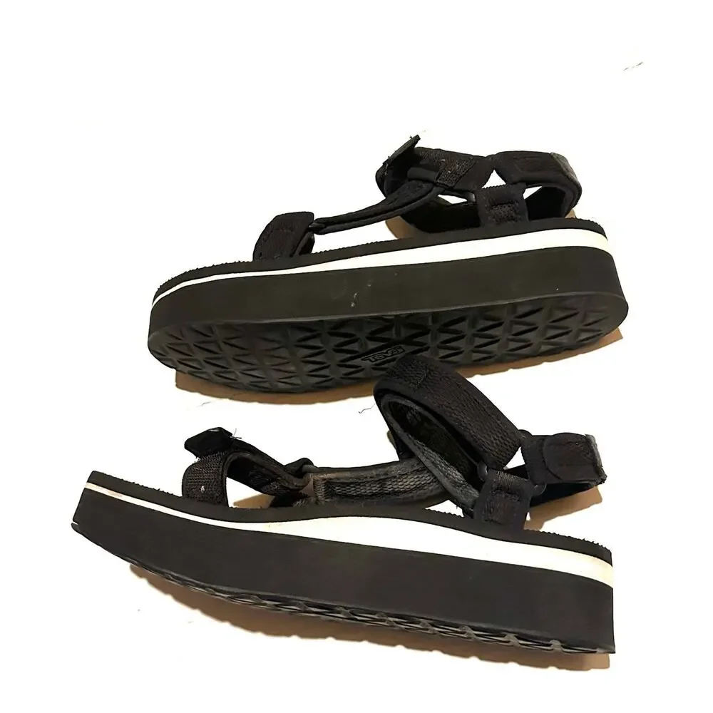 Teva Universal Mesh Hiking Strappy Black Platform Sandals Women's 8 - Picture 5 of 8